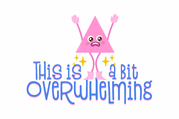 A Bit Overwhelming, Kawaii Triangle – Graphics for Crafts and Creative Projects