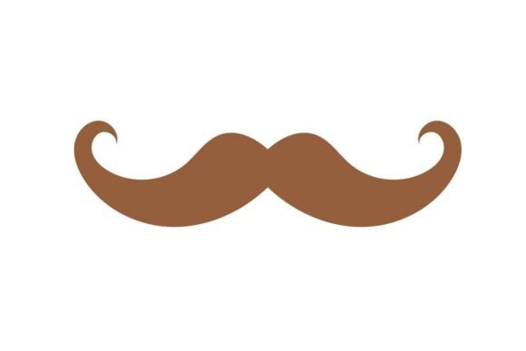 Classic Handlebar Mustache Graphics for Creative Crafts