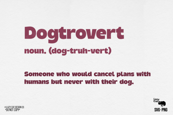 Dog Dogtrovert Funny SVG PNG for Creative Projects