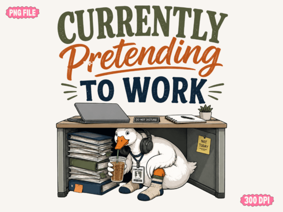 Funny Office Goose Work Humor SVG for T-Shirt Designs