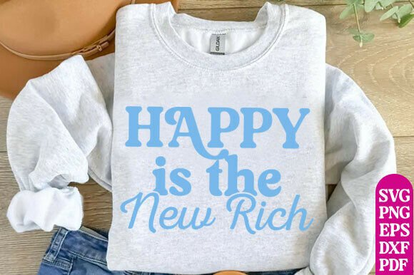 Happy is the New Rich SVG Review for Embroidery Projects