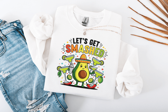 Let’s Get Smashed Avocado Fiesta Party Graphics for Crafts