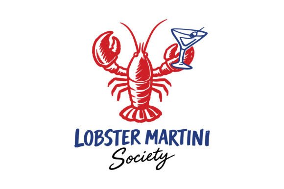 Lobster Martini Society Funny SVG Design for T-Shirt Graphics