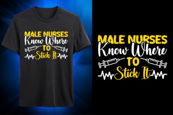 Male Nurse Funny SVG Design for Blog Graphics and T-Shirt Designs