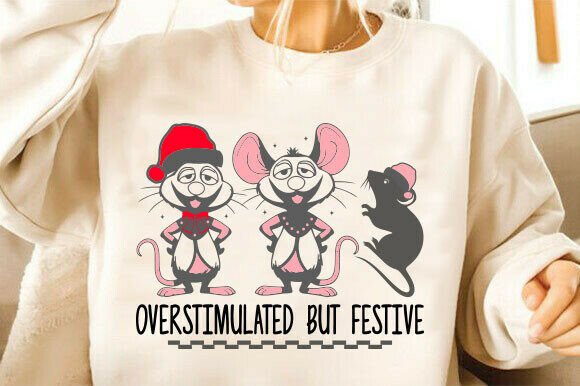 Overstimulated but Festive SVG for T-Shirt Designs