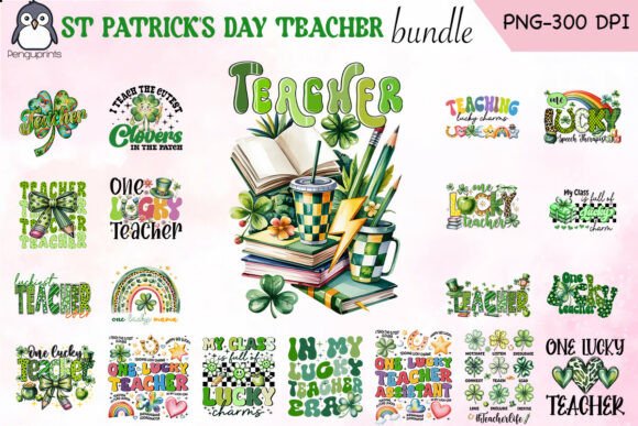 St Patrick's Teacher Sublimation Bundle for Crafts and Graphics