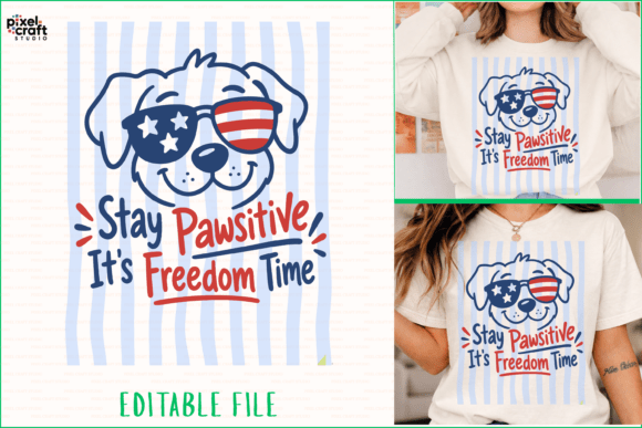 Stay Pawsitive Dog Funny SVG PNG Design for Blog Graphics
