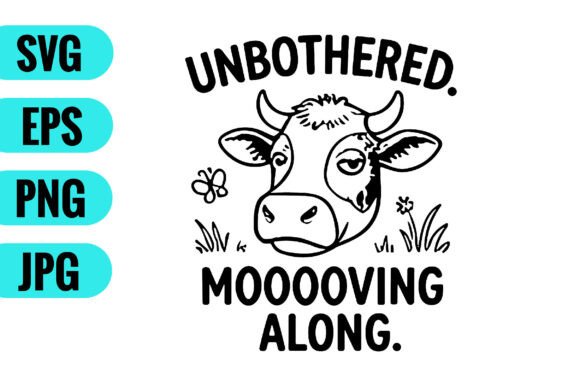 Unbothered, Moooving Along Graphics for Local Business Branding
