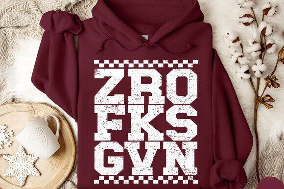 Zero Fucks Given SVG PNG for T-Shirt Designs